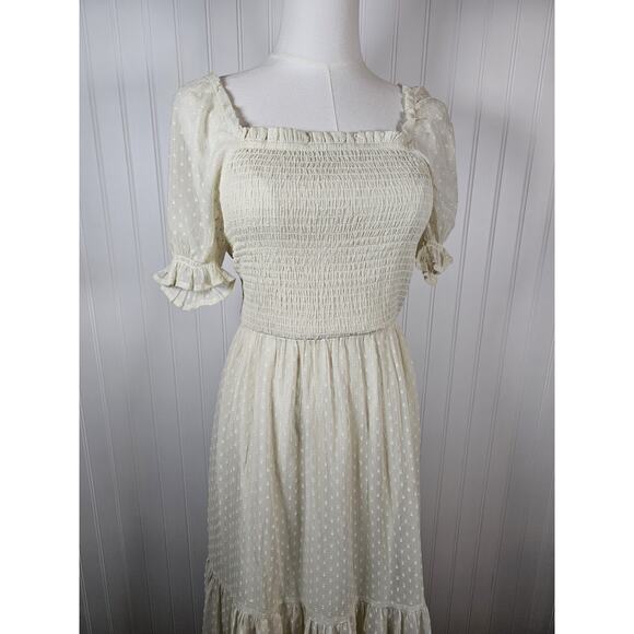 Patrons Of Peace La Cruz Maxi Dress Women's Size S NWT Cottage Bohemian Peasant - Picture 2 of 9